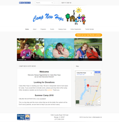 https://campnewhopeillinois.org screenshot